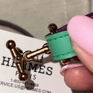 Hermes belt with H buckle reversible 13 mm green and grape purple Hermes | Accessories | Hermesbeltwith H Buckle Reversible 3  main image 2